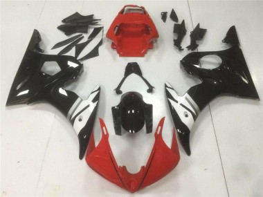 Rosso Nero Bianco Carene Moto Yamaha R6 2003-2005