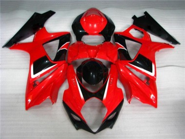 Rosso Nero Carena Moto Suzuki GSXR 1000 K7 2007-2008