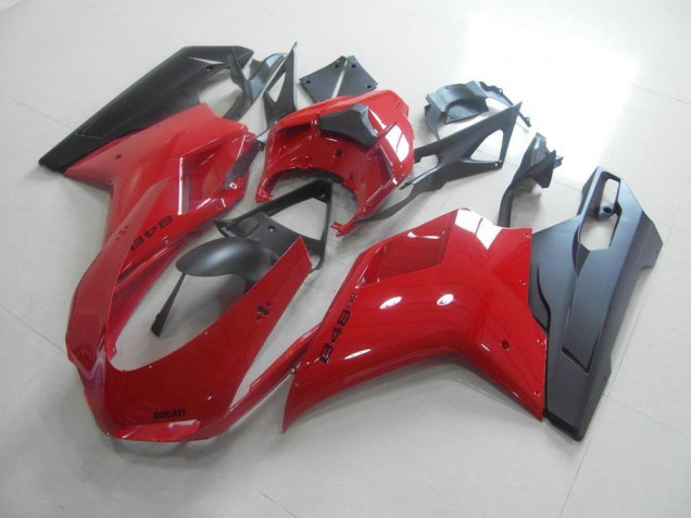 Rosso Nero Carene Moto Ducati 848 1098 1198 2007-2014 Rosso Nero Carene Moto Ducati 848 1098 1198 2007-2014