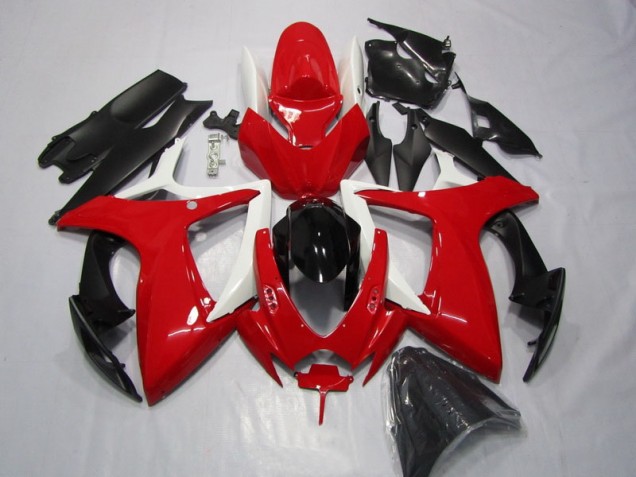 Rosso Nero Carene Moto & Plastica Suzuki GSXR 600 K6 2006-2007 Rosso Nero Carene Moto & Plastica Suzuki GSXR 600 K6 2006-2007