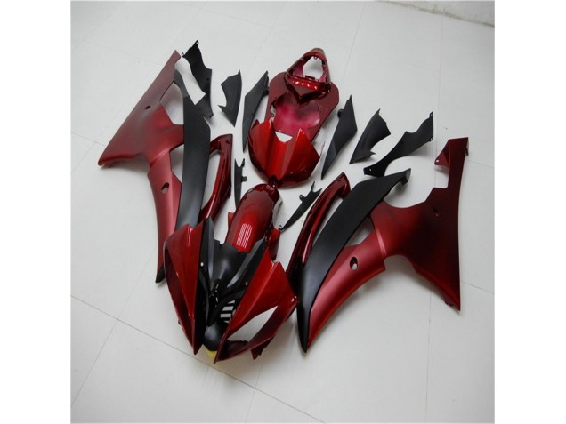 Rosso Nero Carene Moto & Plastica Yamaha R6 2008-2016 Rosso Nero Carene Moto & Plastica Yamaha R6 2008-2016
