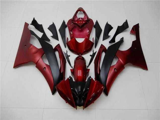 Rosso Nero Carene Moto & Plastica Yamaha R6 2008-2016 Rosso Nero Carene Moto & Plastica Yamaha R6 2008-2016