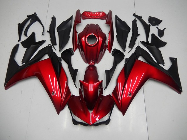 Rosso Nero Carene Moto Yamaha R3 2015-2022 Rosso Nero Carene Moto Yamaha R3 2015-2022
