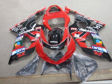 Rosso Nero Denso Carene Moto Suzuki GSXR 1000 K1 2000-2002