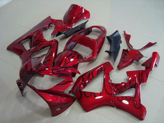 Rosso Nero Fiamma Carene Moto Honda CBR 900 RR 929 2000-2001 Rosso Nero Fiamma Carene Moto Honda CBR 900 RR 929 2000-2001