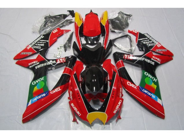 Rosso Nero Jomo Carene Moto Suzuki GSXR 600 K8 2008-2010 Rosso Nero Jomo Carene Moto Suzuki GSXR 600 K8 2008-2010