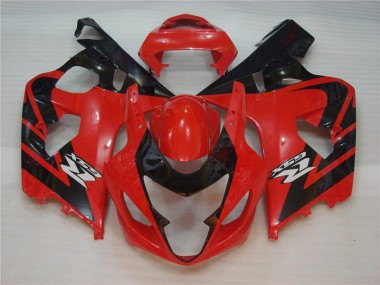 Rosso Nero Kit Carenatura Iniezione Suzuki GSXR 600 / 750 K4 2004-2005