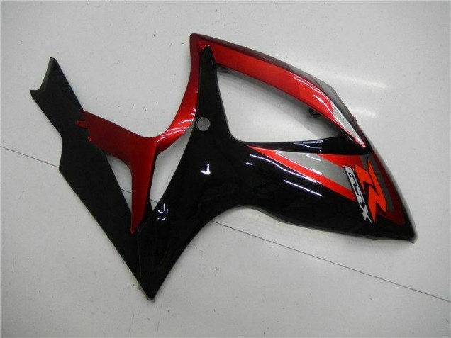 Rosso Nero Kit Carenatura Iniezione Suzuki GSXR 600 / 750 K6 2006-2007 Rosso Nero Kit Carenatura Iniezione Suzuki GSXR 600 / 750 K6 2006-2007