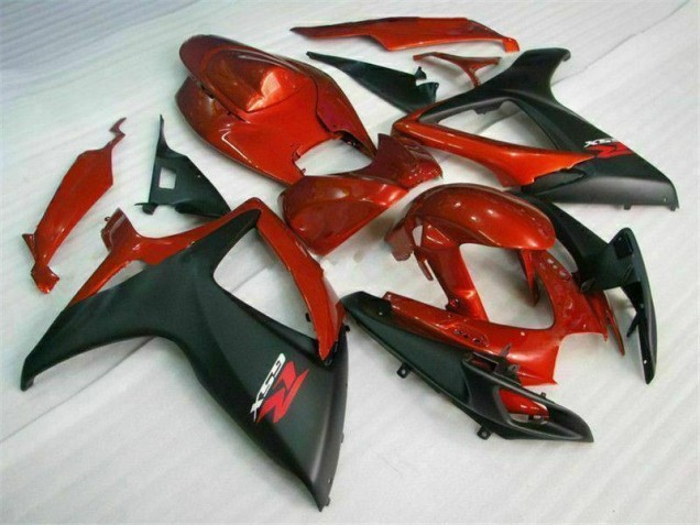 Rosso Nero Kit Carenatura Moto Iniezione Suzuki GSXR 600 / 750 K6 2006-2007 Rosso Nero Kit Carenatura Moto Iniezione Suzuki GSXR 600 / 750 K6 2006-2007