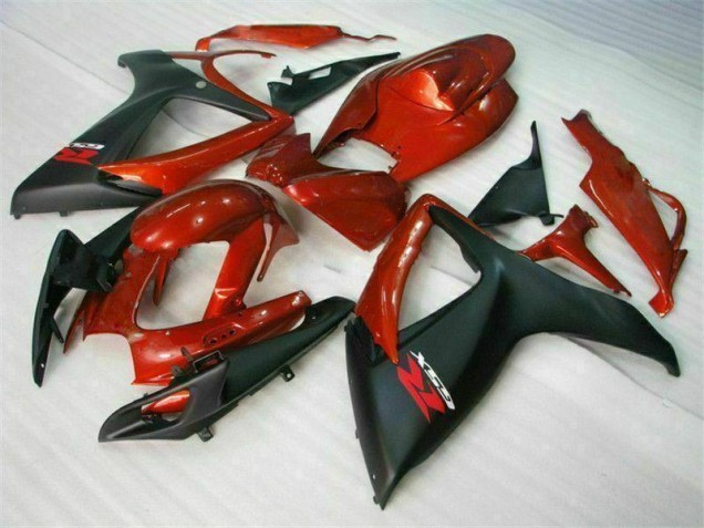 Rosso Nero Kit Carenatura Moto Iniezione Suzuki GSXR 600 / 750 K6 2006-2007 Rosso Nero Kit Carenatura Moto Iniezione Suzuki GSXR 600 / 750 K6 2006-2007