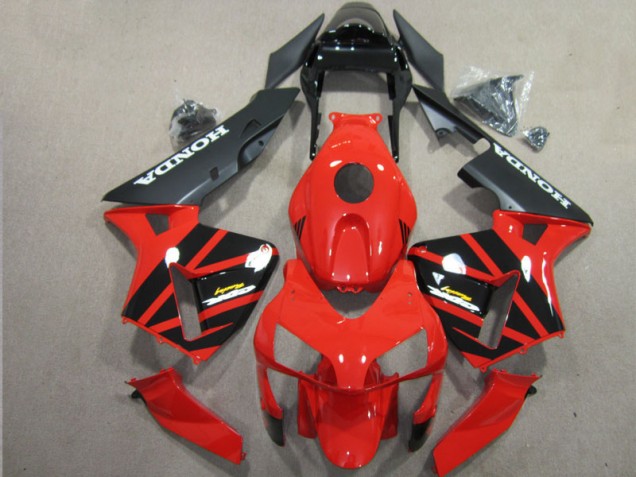 Rosso Nero Kit Carenatura Motocicletta Completo ABS Honda CBR 600 RR 2003-2004 Rosso Nero Kit Carenatura Motocicletta Completo ABS Honda CBR 600 RR 2003-2004