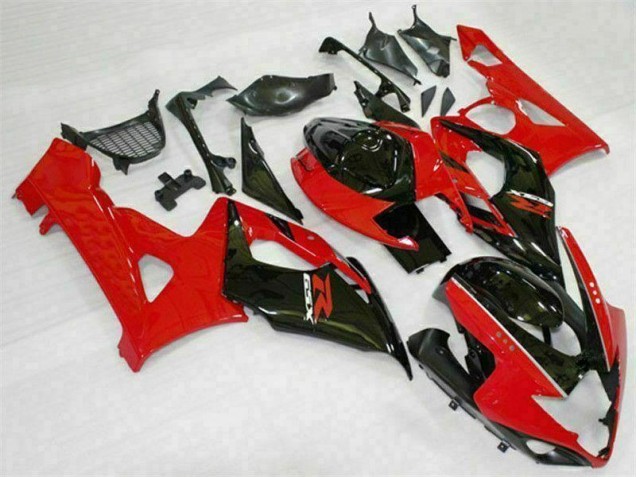 Rosso Nero Kit Completo Carenatura Moto ABS Suzuki GSXR 1000 K5 2005-2006