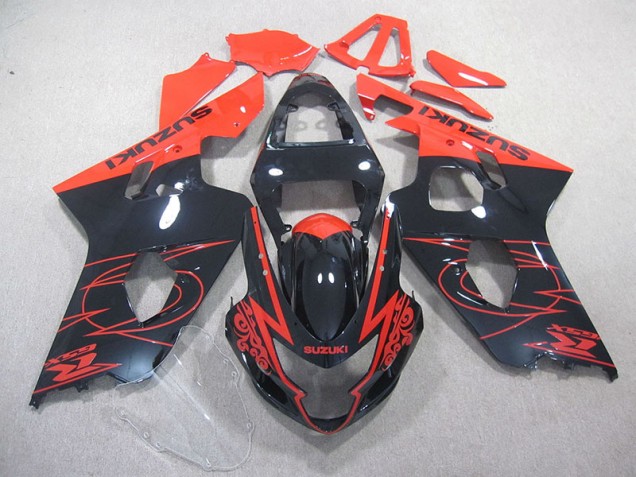 Rosso Nero Kits Carenatura Moto Suzuki GSXR 750 K4 2004-2005 Rosso Nero Kits Carenatura Moto Suzuki GSXR 750 K4 2004-2005