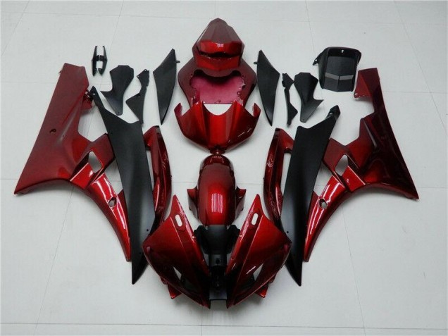 Rosso Nero Kits Carenatura Moto Yamaha R6 2006-2007 Rosso Nero Kits Carenatura Moto Yamaha R6 2006-2007