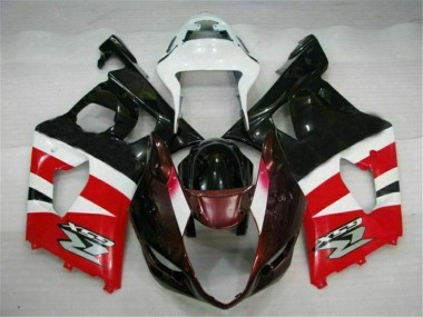 Rosso Nero Kits Carenatura Motocicletta Completo ABS Suzuki GSXR 1000 K3 2003-2004