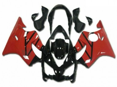 Rosso Nero Kits Carene Moto Completa Honda CBR 600 F4i 2004-2007