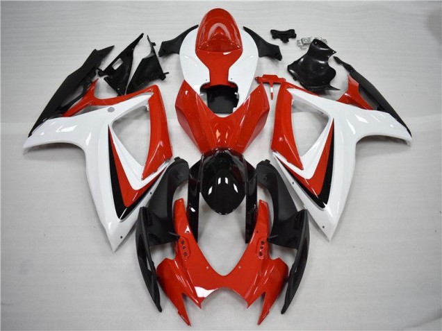 Rosso Nero Kits Carene Moto Completa Suzuki GSXR 600 / 750 K6 2006-2007 Rosso Nero Kits Carene Moto Completa Suzuki GSXR 600 / 750 K6 2006-2007