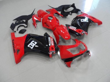 Rosso Nero Kits Carene Moto Kawasaki ZX 250R 2008-2012
