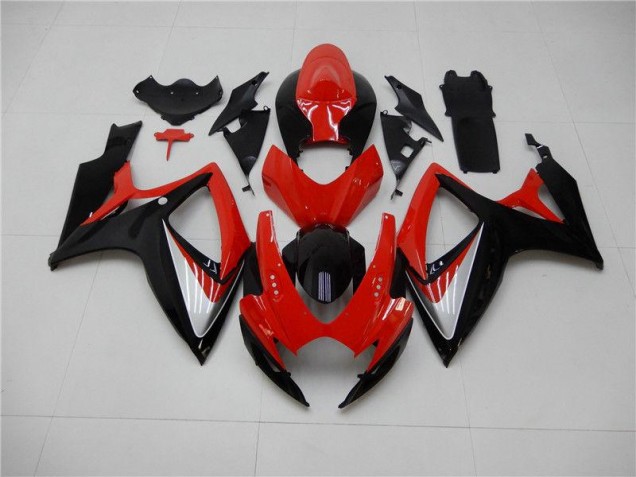 Rosso Nero Kits Carene Moto Suzuki GSXR 600 / 750 K6 2006-2007 Rosso Nero Kits Carene Moto Suzuki GSXR 600 / 750 K6 2006-2007
