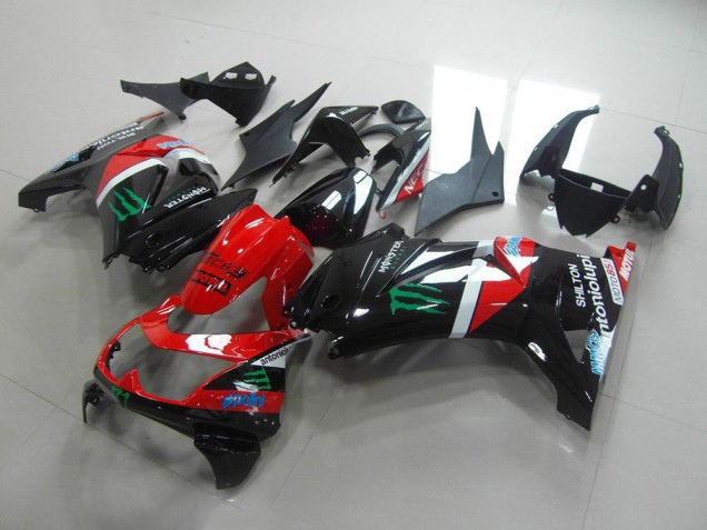 Rosso & Nero Monster Carene Moto Kawasaki ZX 250R 2008-2012 Rosso & Nero Monster Carene Moto Kawasaki ZX 250R 2008-2012