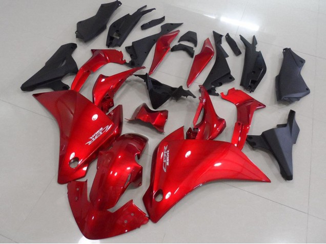 Rosso Nero Opaco Carene Moto Honda CBR 250 RR 2011-2013 Rosso Nero Opaco Carene Moto Honda CBR 250 RR 2011-2013