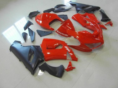 Rosso & Nero Opaco Carene Moto Kawasaki ZX6R 2005-2006