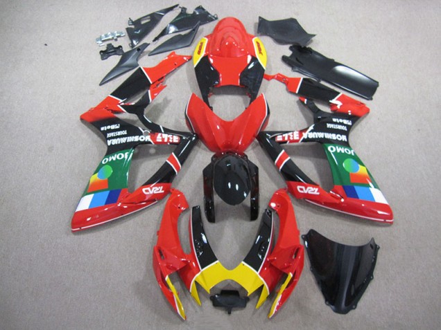 Rosso Nero Verde Carene Moto Suzuki GSXR 750 K6 2006-2007 Rosso Nero Verde Carene Moto Suzuki GSXR 750 K6 2006-2007