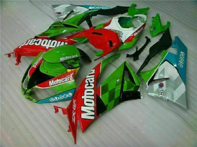 Rosso Verde Motocard Carene Moto Kawasaki ZX6R 2009-2012 Rosso Verde Motocard Carene Moto Kawasaki ZX6R 2009-2012