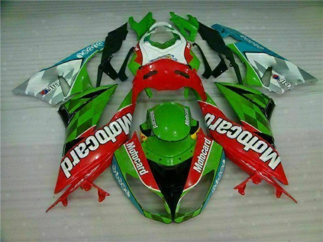 Rosso Verde Motocard Carene Moto Kawasaki ZX6R 2009-2012 Rosso Verde Motocard Carene Moto Kawasaki ZX6R 2009-2012