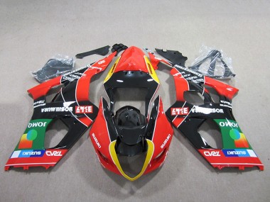 Rosso Verde Nero Carene Moto Suzuki GSXR 1000 K3 2003-2004
