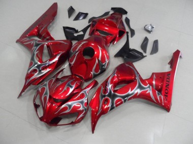 Rosso con Nero Grigio Fiamma Carene Moto Honda CBR 1000 RR 2006-2007