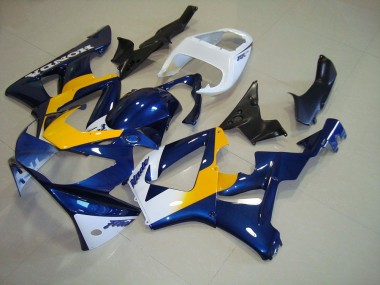 Scuro Blu Giallo Bianco Carene Moto Honda CBR 900 RR 929 2000-2001