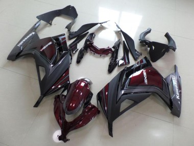Scuro Rosso & Grigio Carene Moto Kawasaki ZX 300R 2013-2016