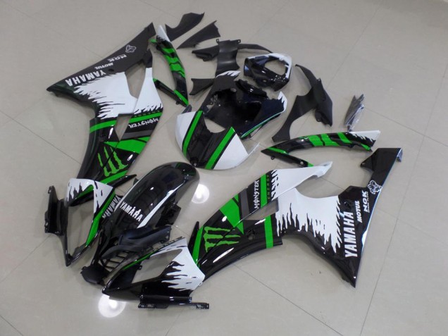 Special Bianco Verde Monster Carene Moto Yamaha R6 2008-2016 Special Bianco Verde Monster Carene Moto Yamaha R6 2008-2016