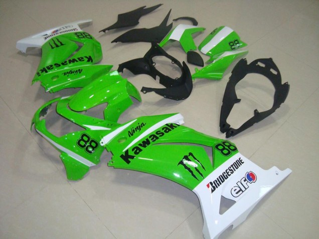 Verde & Bianco Carene Moto Kawasaki ZX 250R 2008-2012 Verde & Bianco Carene Moto Kawasaki ZX 250R 2008-2012
