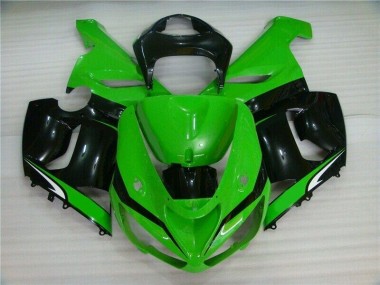 Verde Bianco Nero Carene Moto Kawasaki ZX6R 2005-2006