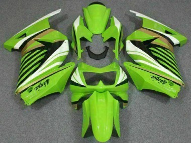 Verde Bianco Nero Ninja Carene Moto Kawasaki EX250 2008-2012
