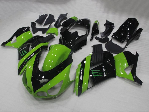 Verde Monster Carene Moto Kawasaki ZX14R ZZR 1400 2006-2011 Verde Monster Carene Moto Kawasaki ZX14R ZZR 1400 2006-2011