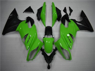 Verde Nero ABS Kits Carena Moto Kawasaki EX650 2009-2011