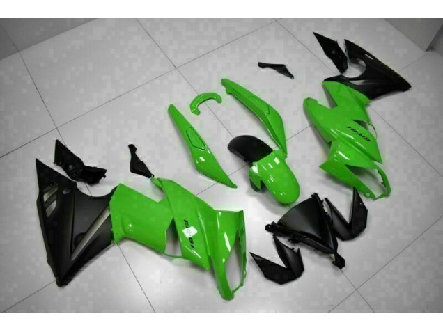 Verde Nero ABS Kits Carene Moto Kawasaki EX650 2009-2011