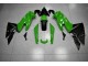 Verde Nero ABS Kits Carene Moto Kawasaki EX650 2009-2011