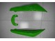 Verde Nero ABS Kits Carene Moto Kawasaki EX650 2009-2011