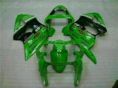 Verde Nero ABS Moto Plastica & Moto Carena Kawasaki ZX6R 2000-2002