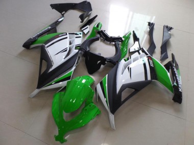 Verde Nero & Bianco Carene Moto Kawasaki ZX 300R 2013-2016