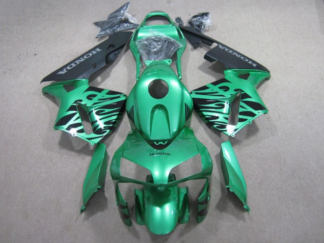 Verde Nero Carene Moto Honda CBR 600 RR 2003-2004 Verde Nero Carene Moto Honda CBR 600 RR 2003-2004
