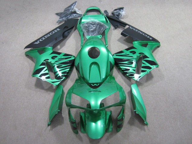 Verde Nero Carene Moto Honda CBR 600 RR 2007-2008 Verde Nero Carene Moto Honda CBR 600 RR 2007-2008