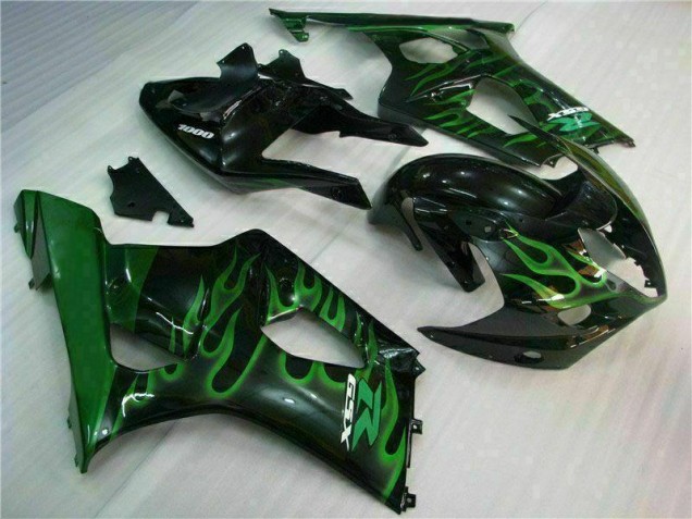 Verde Nero Carene Moto Suzuki GSXR 1000 K3 2003-2004 Verde Nero Carene Moto Suzuki GSXR 1000 K3 2003-2004