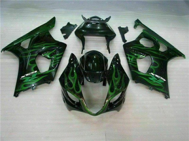Verde Nero Carene Moto Suzuki GSXR 1000 K3 2003-2004 Verde Nero Carene Moto Suzuki GSXR 1000 K3 2003-2004