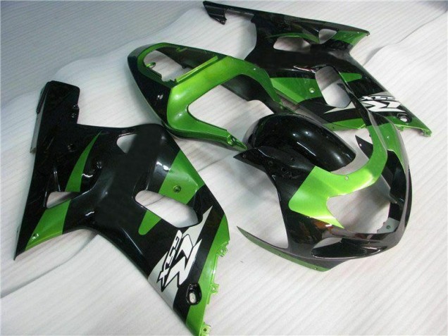 Verde Nero Carene Moto Suzuki GSXR 600 / 750 K1 K2 K3 2001-2003 Verde Nero Carene Moto Suzuki GSXR 600 / 750 K1 K2 K3 2001-2003