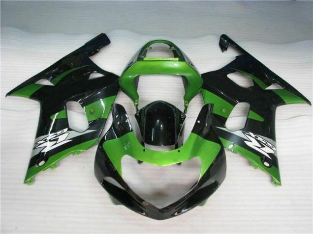 Verde Nero Carene Moto Suzuki GSXR 600 / 750 K1 K2 K3 2001-2003 Verde Nero Carene Moto Suzuki GSXR 600 / 750 K1 K2 K3 2001-2003